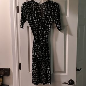 Black and White wrap dress